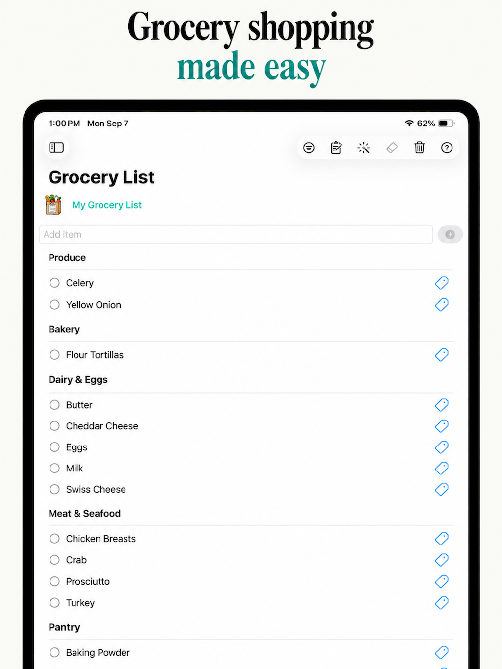 Grocery shopping made easy